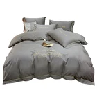 Bedding Pure Color Light Luxury Style Four-piece Hotel Household Double Bedding