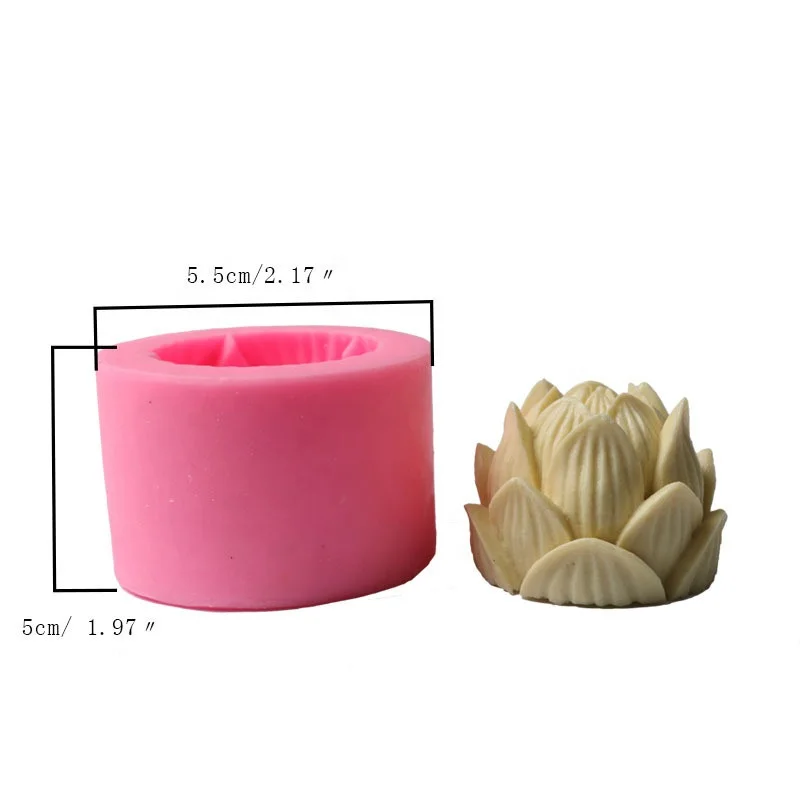 Best Price Lotus Silicone Soap Mold for Soap Candle Chocolate Candy Silicone Molds for Soaps Bombs Baking Fondant