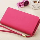 Purse Leather Women Card Wallet Custom Ladies Clutch Purse Fashionable RFID Blocking Long Vegan PU Leather Wallet For Women