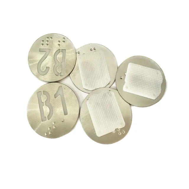 Stainless Steel Elevator Button Faceplate with Customized Characters and Square Shape for Modern Elevators