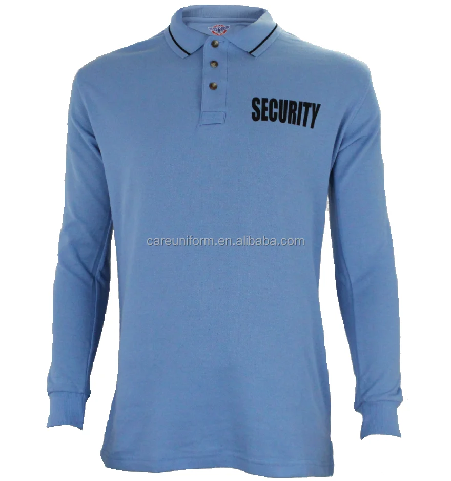 Officer Uniform Custom Long Sleeve Security Guard Polo Shirts Security