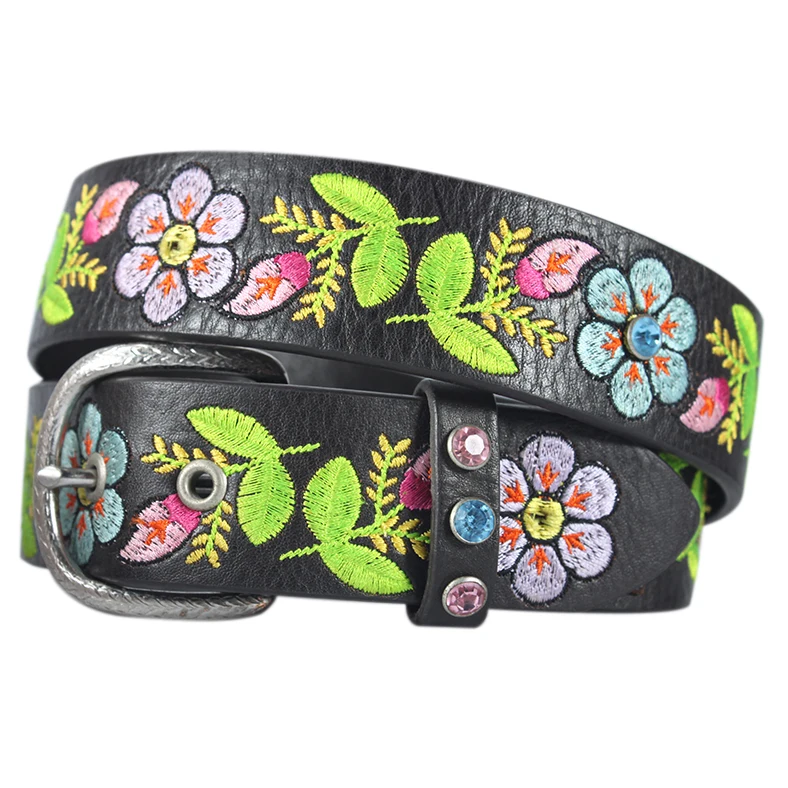 custom embroidered belts