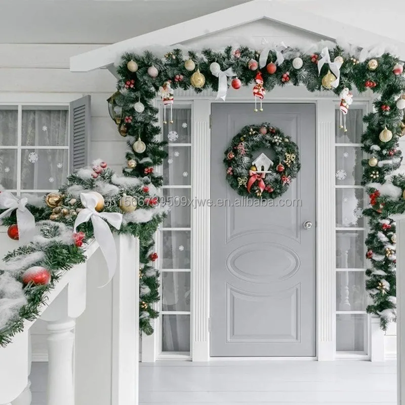 Popular Luxtry Custom 270cm Pine Shape Pvc Red Berry Christmas Pine Cone Garland for Decoration manufacture