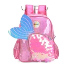School Kids School Backpack China Vendor Beauty Wing Design School Bags Girls Kids Backpack