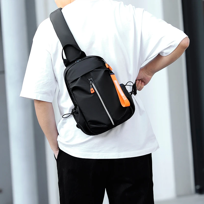 Fashion Men's Breast Bag Large Capacity Multi-layer Men's Business Bag Light Fashion Travel Sling Shoulder Bag