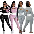 Autumn Letter 2 Piece Long Sleeve Set Women Sexy Women'S Activewear Sets Casual Womens Yoga Sets 2021