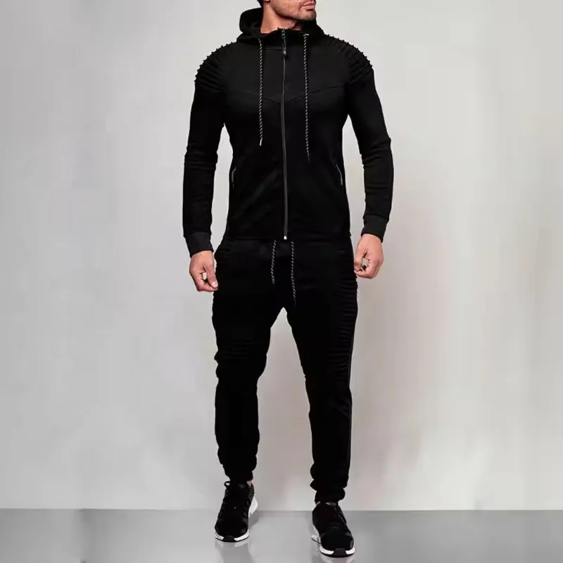 factory wholesale high quality autumn winter tracksuits oversized hoodies set casual hoodie and pants men hoodie set