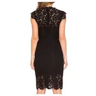 Dress Factory Price Fashion European And American Sleeveless Women's Elegant Lace Solid Dress For Party