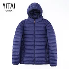 Coat Men's Lightweight Water-Resistant Packable Puffer Hooded Warm Winter Coat Tops Winter Wears