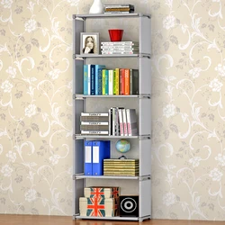 Household children's cheap  non-woven fabric books cabinet kindergarten bookcase toy storage rack bookshelf for sale