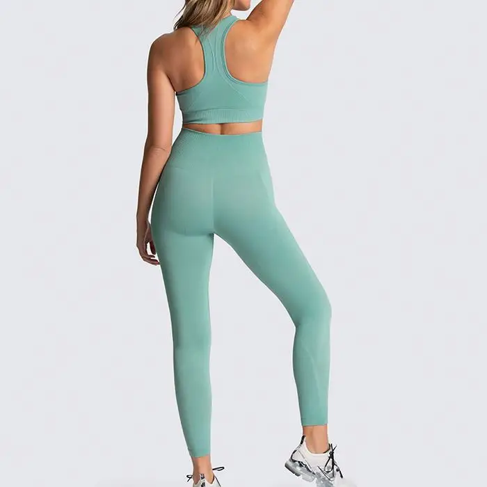 ECBC  New Style Women High Quality Leggings I Shaped Back Bra Gym Outfit Sport Suit