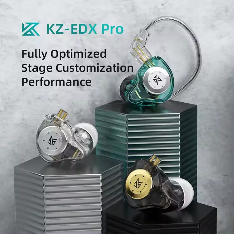 KZ EDX PRO Wired In Ear Earphones Monitors HiFi Headphones Noise Cancelling Earbuds Stereo Sound Earphones With Mic