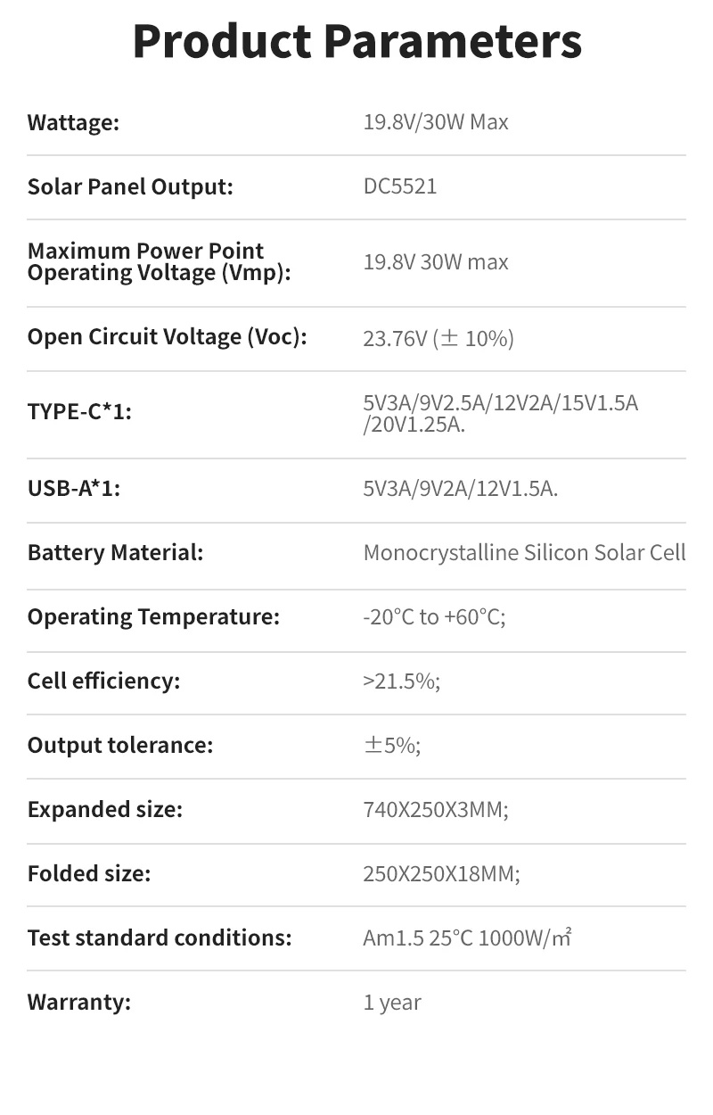 product avcon new design mini folding solar panel portable 30w usb charger new design 200w outdoor power ev charging-7