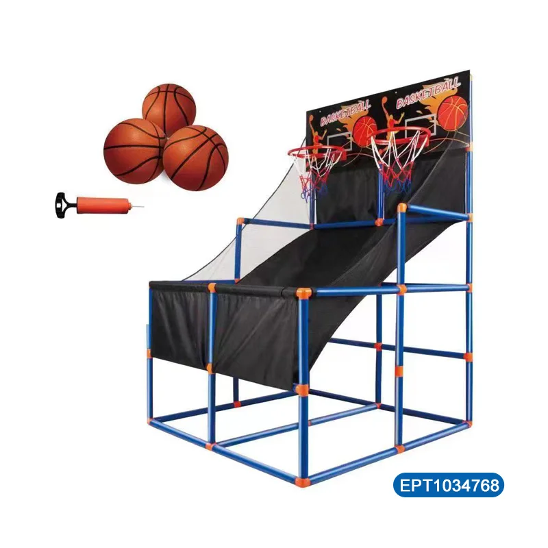EPT New Children DIY Assemble Sports Basketball Stand Adjustable Outdoor Indoor Exercise Game Basketball Stand For Kids