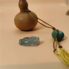 Feng Shui Jewelry Pendant Natural Jade Carving Dragon Head Turtle For Bless Health And Longevity