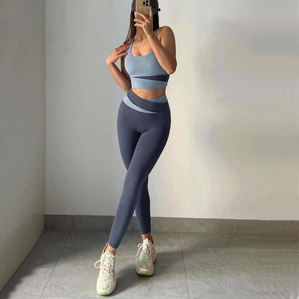Plus Size XL Yoga Set Women Sport Suit Sports Bra High Waist Sport Leggings Athletic Gym Set Workout Outfits Sportswear