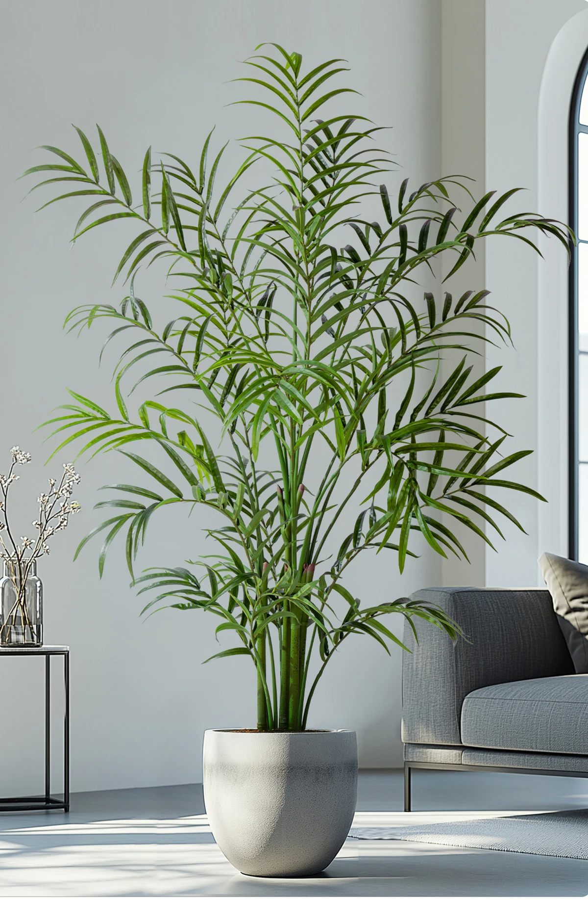 Greenery Simulated Fishtail Palm Artificial Indoor/Outdoor PE Plastic Home Decor with Branch Pot for Living Room Decorations manufacture