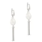 Dangle Earrings Luxury Australian Crystal Dangle Drop Earrings White Ceramic Tassel Earrings For Women Wedding Band