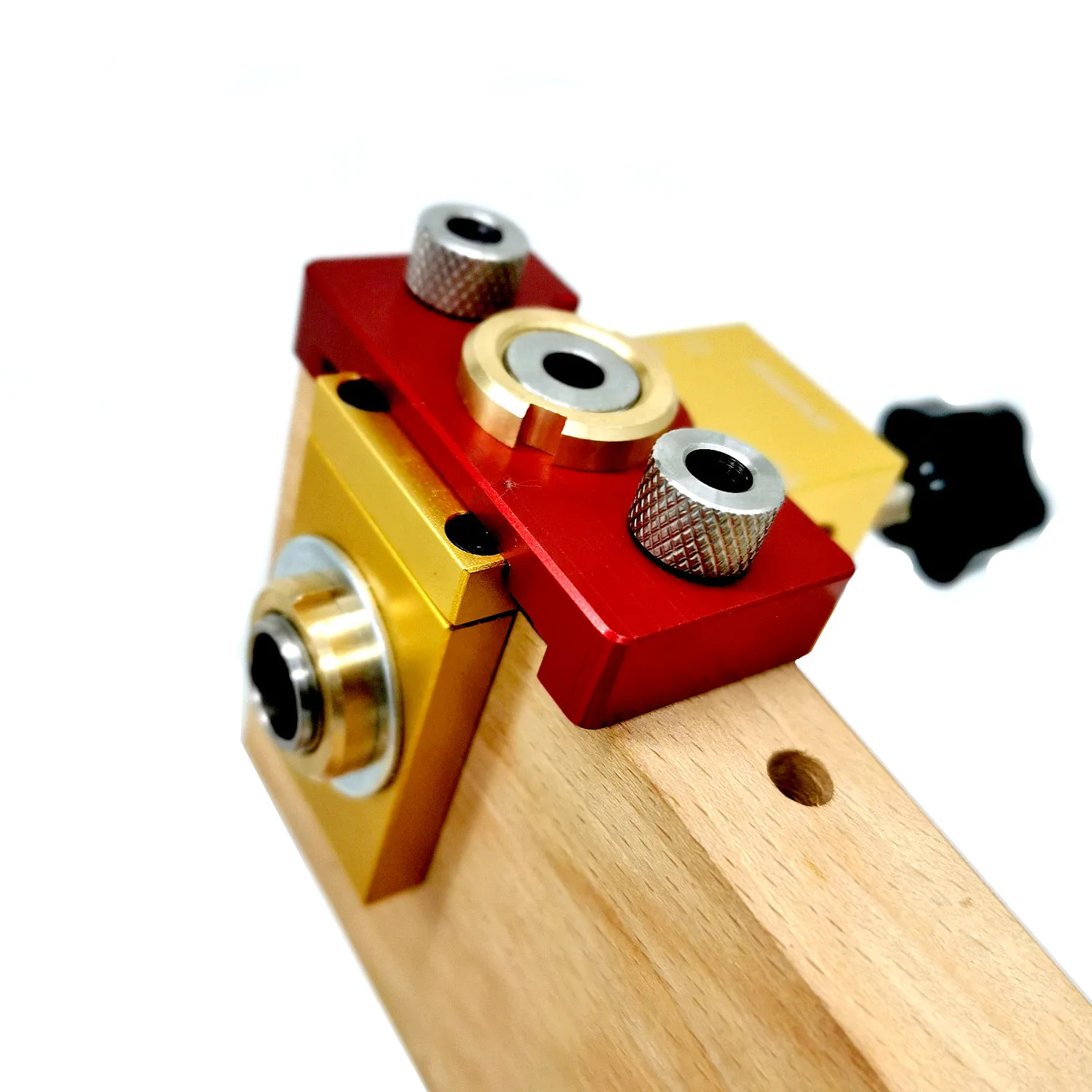 Dowel Jig Kit With Quick Positive Stop And Clamp, Adjustable Doweling Jig For