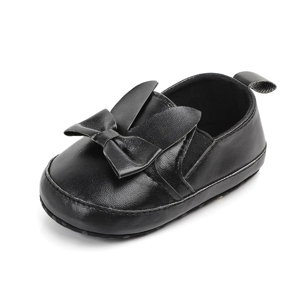 Baby girl soft leather walking shoes comfort dress shoes soft sole slip-on baby shoes