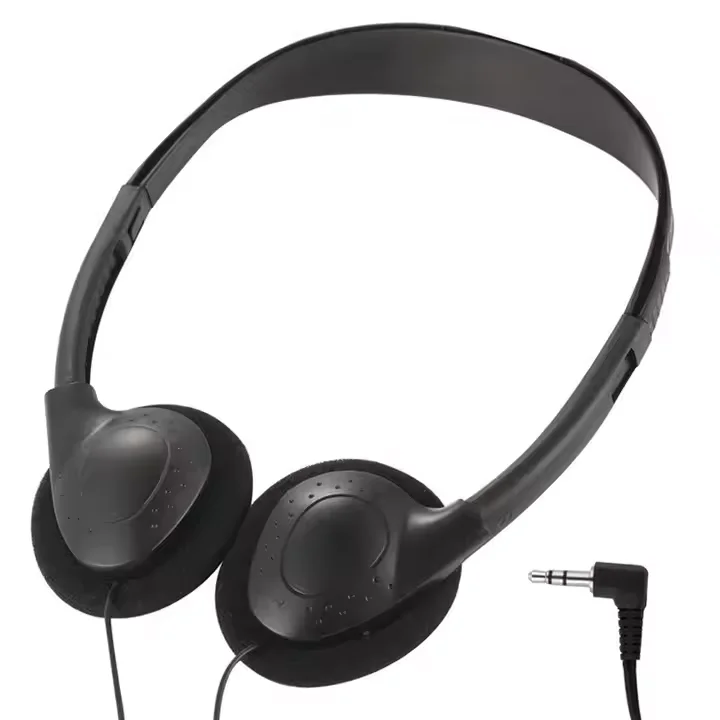 Airline School Corporate Wired Headsets Bulk Order Waterproof IPX-3 Noise Cancelling 3.5mm Earphones Durable Ear Design Premium