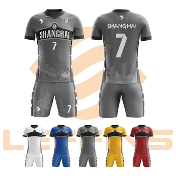 Sublimation Printed Football Shirt Custom Breathable Soccer Jersey Kits School Team Uniforms Soccer Sports Wear