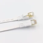 To Fashionable And High-quality White CAT.8 FTP Patch Cord Cable For Durable Connection To Smart TV/POE Power Supply