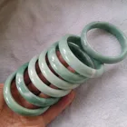 Bangle Bracelets Hot Sale Fashion Natural Wholesale Light Green Jade Bangle Gift Bracelets For Women