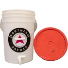 Barrel Plastic Barrel 25 Liters 6.5 Gallons Packaging Transparent Round Barrel Plastic Barrel Fermentation Barrel