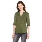 Shirt Women 2021 Casual Pattern Solid Shirt Clothing Soft Embroidery Breathable Blouse Women