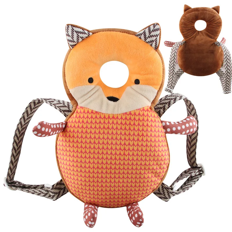 Baby Walking Head Protection Sac à Dos Pack Protecteur Coussin Orange Fox 