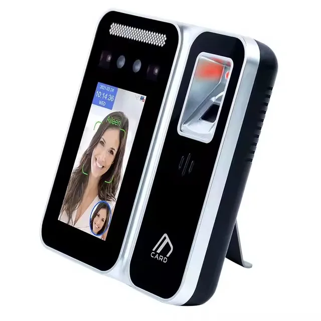 Backup Battery Cloud Base Employee Attendance System Biometric Fingerprint Time Attendance Face Recognition