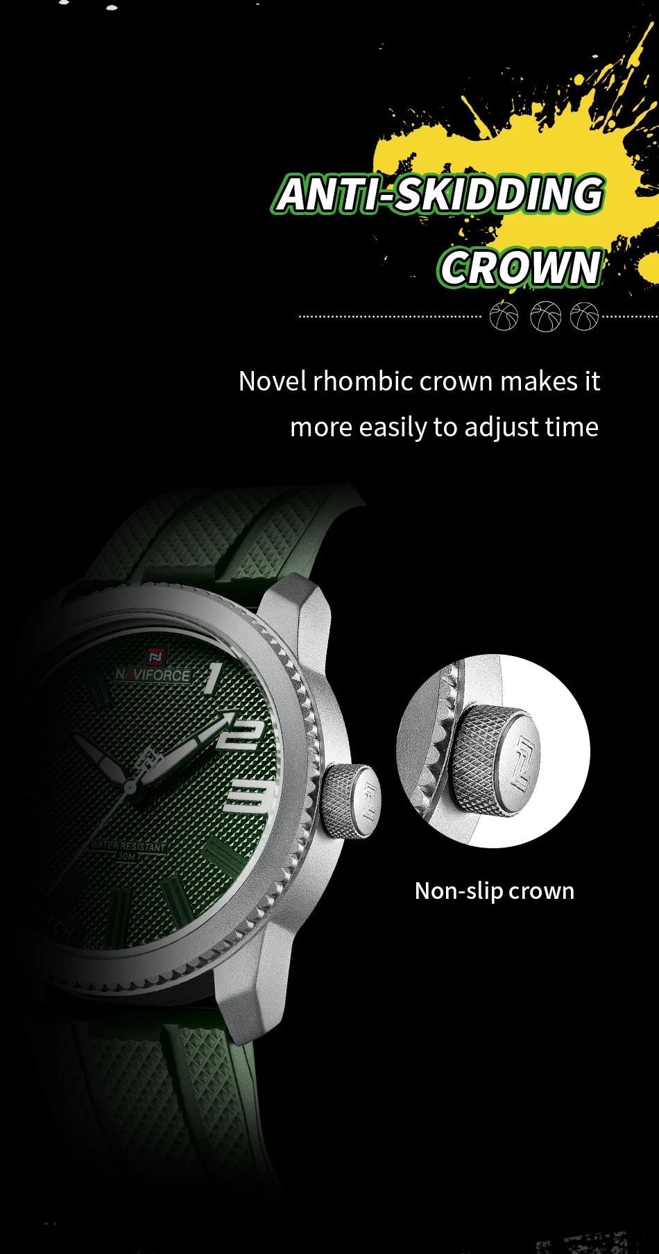 NAVIFORCE Men Wristwatch Top Brand Luxury Waterproof Watch Rubber Sport Business Original Quartz Male Clock Gift 9202T