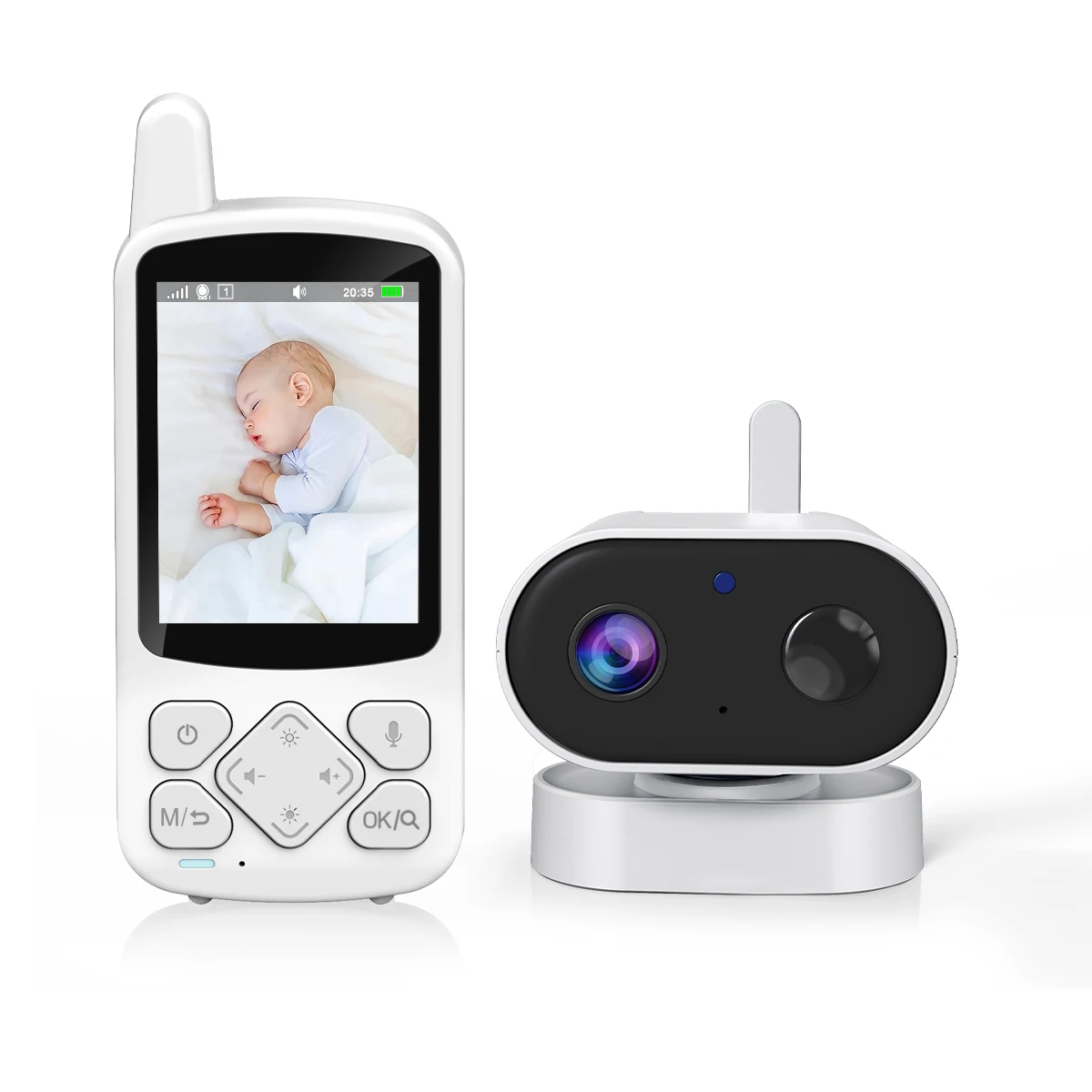 720P 2.8Inch Screen 2.4G Wireless Babyphone Camera 2000mah Temperature Detection Two Way Talk Smart Video And Audio Baby Monitor