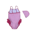 Girl Swimwear Girls' Flamingo Beach Sport Halter 1 Piece Swimsuit With Hat Pink Swimwear Print