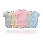 Baby Boys' Clothes 2021 White 1 Piece Summer Kids New Born Baby Girls And Boys' Rompers Clothes