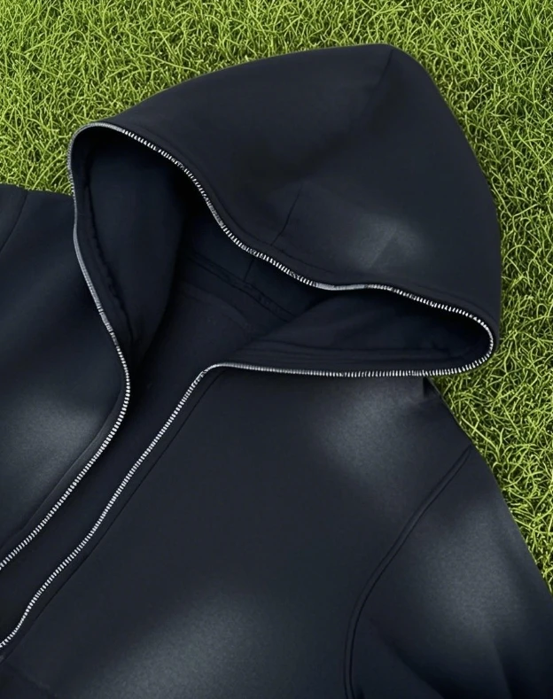 Custom Men's Flare Cropped Sweatsuit Jogging Acid Zipper Track Suit Set Puff Print Blank Flare Sweatpants and Hoodie Set supplier
