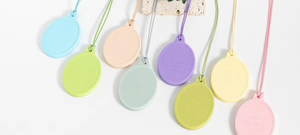 rubber material scented card customizable with long lasting premium essential oil fragrance hanging suitable for home closet car office wardrobe hotel room factory direct-5