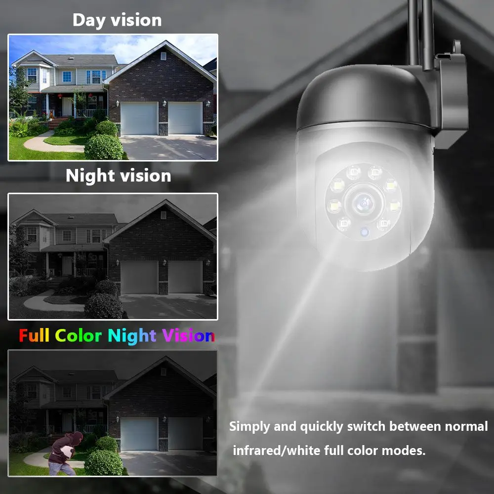 Yiiot 2MP Mini Wireless PTZ Camera Wifi 5G 2.4G Outdoor Surveillance Two-way Audio Network Security Wifi PTZ Mini Camera