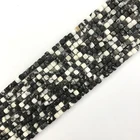Zebra Beads 4.5mm Cube Zebra Natural Zebra Stone Bracelet Beads For Jewelry Making