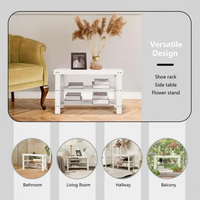 product 3 tier shoe organizer storage shelf bamboo shoe rack bench for entryway-6