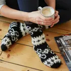 Sock Socks Sock Factory Hand Knitted Alpine Wool Lounge Bed Winter Socks - 7 Colors - 100% Wool