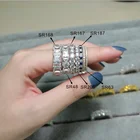 Rings RINNTIN SR48 Round Cubic Zirconia Diamond 18k Gold Plated Stackable Rings Jewelry Women