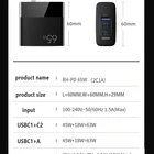 Charger Usb Charger 2021 PD 3.0 GaN Charger 65w PD QC GaN PD USB Charger For IPhone 12 Macbook IPad