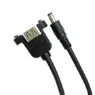 120CM Black USB Port To 2.5mm - 5.5mm 5V DC Barrel Jack Power Cable USB Lock Connector