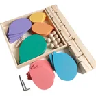 Wooden Building Block High Quality Children's Music Tree Rainbow Petal Building Blocks Wooden Toys