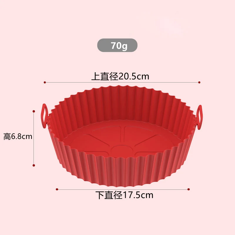 8inch Reusable Air Fryer Silicone Pot Food Safe Silicone Air Fryer Pot