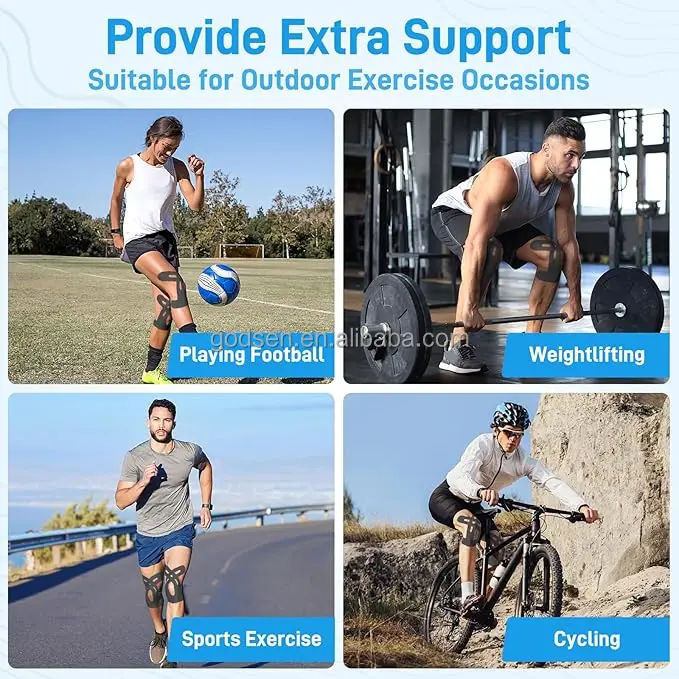 2025 Hot Selling Rodilleras Easy to Use Sport Protect Tape Muscle Knee Tape