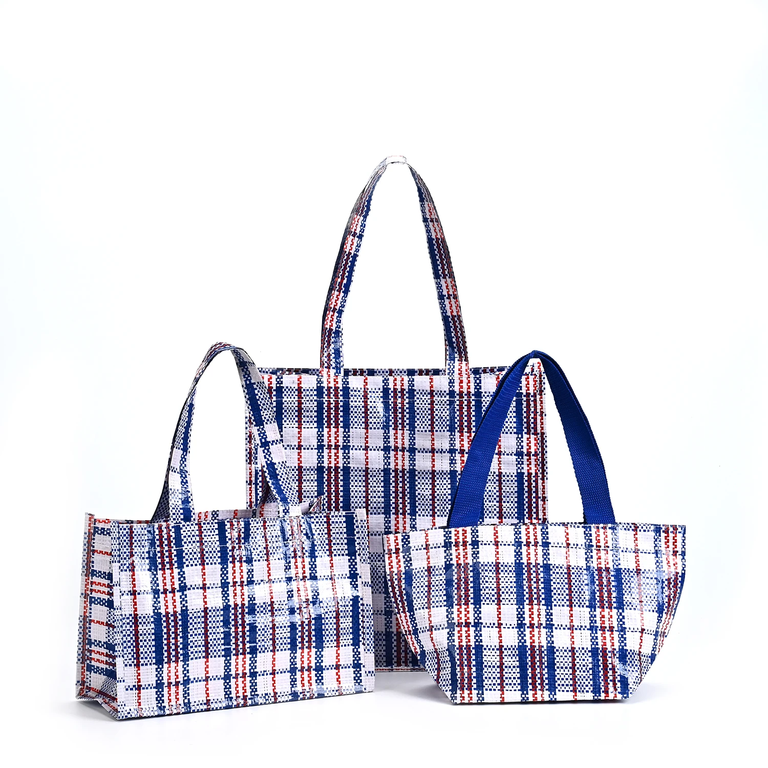 Customized Printing Reusable pp Woven Heavy Duty Laminated Polypropylene Woven Shopping Tote Bag with Double Handle factory