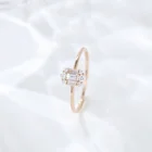 Ring Ring Design Luxury Jewelry 14K Rose Gold Lager Diamond Exquisite Square Moissanite Engagement Ring